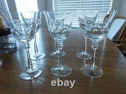 Mikasa Cameo Cut Crystal Water Goblet /Wine Glasses set of 6 New