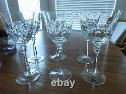 Mikasa Cameo Cut Crystal Water Goblet /Wine Glasses set of 6 New