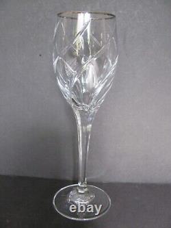 Mikasa Crystal Olympus Platinum Trim Wine Glasses Set Of 4 New