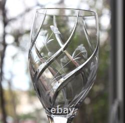 Mikasa English Garden Crystal 6 Water / Wine Glasses 9