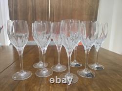 Mikasa Flame D'Amore Crystal Water Goblets 9-inch Wine Glasses Set Of 8