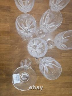 Mikasa Flame D'Amore Crystal Water Goblets 9-inch Wine Glasses Set Of 8