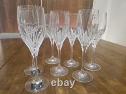 Mikasa Flame D'Amore Crystal Wine Glass 8.25 Tall, Set Of 7