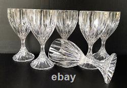 Mikasa Park Lane Wine Glasses 6 1/4 Crystal Goblets Set Of 6