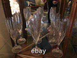 Mikasa Park Lane crystal glasses-six champagne, six wine and six water