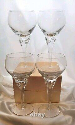 Mikasa Rare Find Flower Song Crystal Wine Glasses Pristine Condition 7.75 Tall