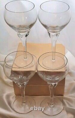 Mikasa Rare Find Flower Song Crystal Wine Glasses Pristine Condition 7.75 Tall