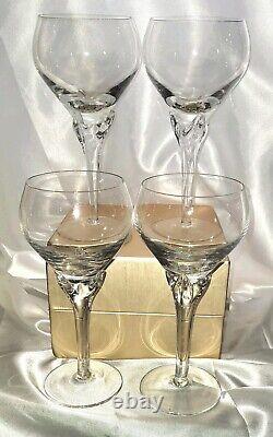 Mikasa Rare Find Flower Song Crystal Wine Glasses Pristine Condition 7.75 Tall