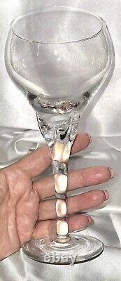 Mikasa Rare Find Flower Song Crystal Wine Glasses Pristine Condition 7.75 Tall