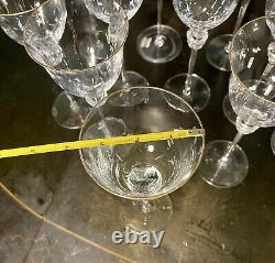 Mikasa Set Of 12 Wine Glasses Sophisticate Collection Crystal Gold Rim New