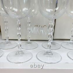 Mikasa (Set of 12) Crystal Sofia Vintage Clear Wine Glasses New Original Boxes