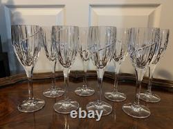 Mikasa Uptown Beautiful Crystal Wine Goblets Set of 8 Wine Glasses