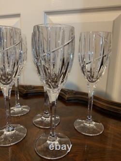 Mikasa Uptown Beautiful Crystal Wine Goblets Set of 8 Wine Glasses