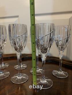 Mikasa Uptown Beautiful Crystal Wine Goblets Set of 8 Wine Glasses