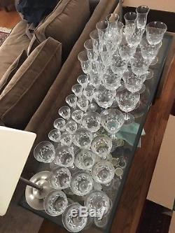 Mikasa crystal stemware set (45 pieces, champagne, water, wine, etc)