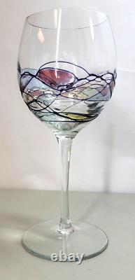Milano Romanian Crystal Stained Glass Pattern Tumblers/Glasses &Wine Glasses Set
