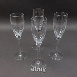 Miller Rogaska Crystal Stemware Soho 8 7/8 Champagne Flutes Glasses Set Of 4