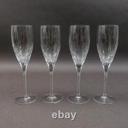 Miller Rogaska Crystal Stemware Soho 8 7/8 Champagne Flutes Glasses Set Of 4