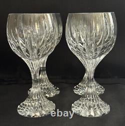 Mint! Set Of 4 Baccarat Crystal Massena 6-1/2 Claret Wine Goblets Glasses