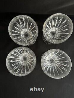 Mint! Set Of 4 Baccarat Crystal Massena 6-1/2 Claret Wine Goblets Glasses