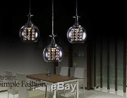 Modern 1/3 Lights Crystal Wineglass Wine Glass Bar Ceiling Light Pendant Lamp