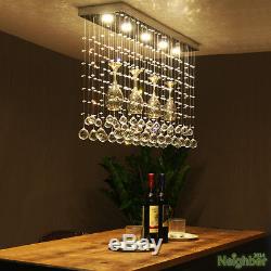 Modern Crystal Wine Glass LED Pendant Lamp Restaurant Chandelier Hanging lights