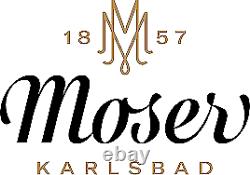 Moser Crystal Glass Adela Melikoff 24KT Gold Encrusted Rim Red Wine RARE MINT