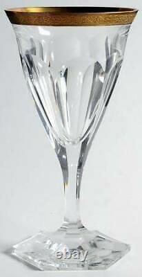 Moser Crystal Glass Adela Melikoff 24KT Gold guilded Rims White Wine or Cocktail