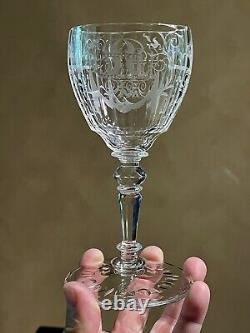 Moser Cut & Engraved Maria Theresia Wine Glass