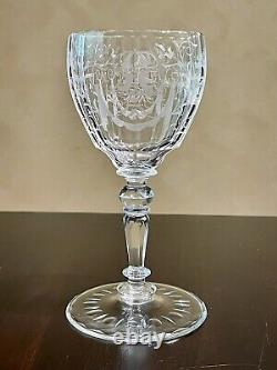 Moser Cut & Engraved Maria Theresia Wine Glass