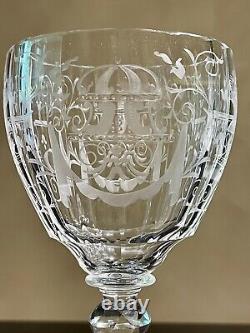 Moser Cut & Engraved Maria Theresia Wine Glass