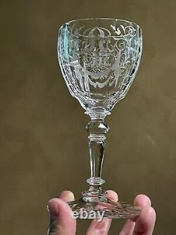 Moser Cut & Engraved Maria Theresia Wine Glass