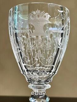 Moser Cut & Engraved Maria Theresia Wine Glass