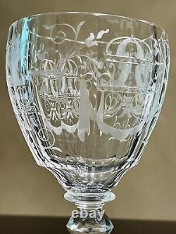 Moser Cut & Engraved Maria Theresia Wine Glass