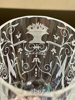 Moser Cut & Engraved Maria Theresia Wine Glass