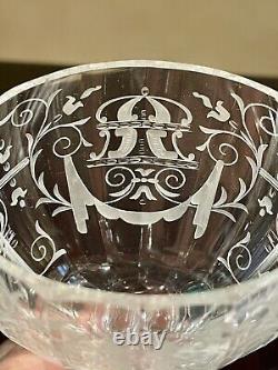 Moser Cut & Engraved Maria Theresia Wine Glass