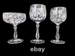 NACHTMANN 18 PC Sabina Cut Crystal Stemware Set Wine, Water & Coupe Glasses