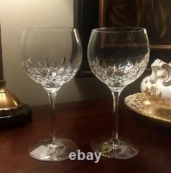 NEW 2 WATERFORD LISMORE ESSENCE Balloon HOCK Wine Glasses