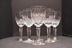 NEW 6 1/2 Waterford Crystal Colleen Tall Stem Claret Wine Glasses Goblets Stems