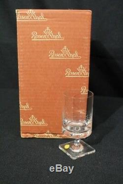 NEW 6pc Rosenthal Crystal LARGO LINEAR Square Footed 4.5 White Wine Glasses +Box