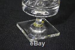 NEW 6pc Rosenthal Crystal LARGO LINEAR Square Footed 4.5 White Wine Glasses +Box