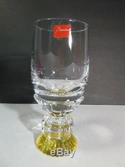 NEW Baccarat Crystal VARIATIONS (2013-) Yellow White Wine Glass 6 Made France