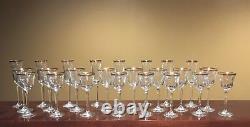 NEW Mikasa Crystal Wheaton Gold Trim TS101 8 Champagne 8 Wine Glasses 8 Goblets