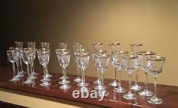 NEW Mikasa Crystal Wheaton Gold Trim TS101 8 Champagne 8 Wine Glasses 8 Goblets