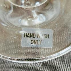 NEW ROGASKA VENETIAN AMBER WINE GLASSES, Etched Lead Crystal, 4PC