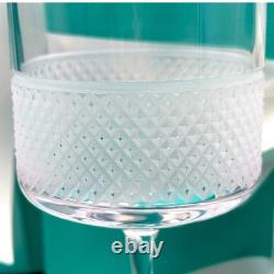 NEW Tiffany & Co. Diamond Point Lead Crystal Wine Glass Clear Slovenia With Box