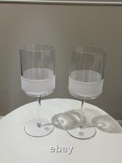 NEW Tiffany & Co. Diamond Point Lead Crystal Wine Glass Clear Slovenia With Box
