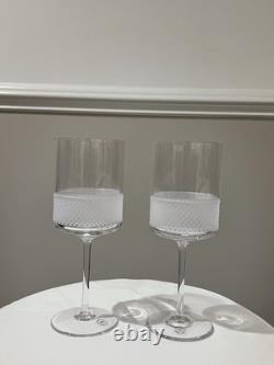 NEW Tiffany & Co. Diamond Point Lead Crystal Wine Glass Clear Slovenia With Box