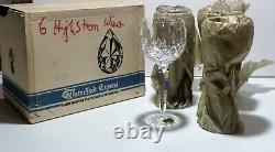 NEW VINTAGE Waterford Crystal LISMORE (1957-) 6 Wine Hocks 7 3/8 IRELAND NIB