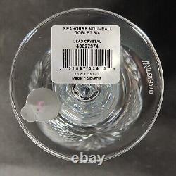 NEW WATERFORD SEAHORSE NOUVEAU WINE GLASSES, Cut Lead Crystal, 4PCS In Box